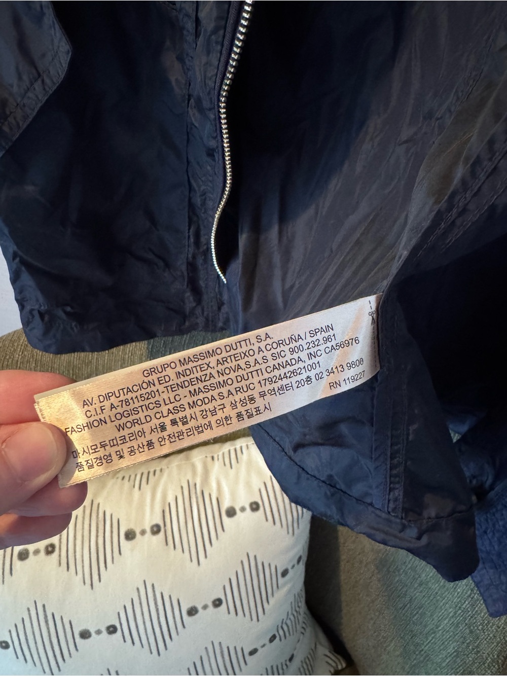 Massimo Dutti Women's Dark Navy Hooded Utility Jacket - Picture 10 of 11